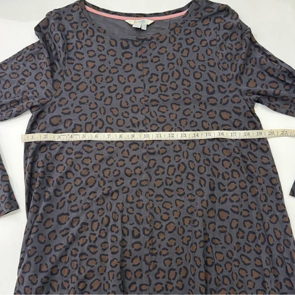 Boden gray leopard print tunic swing dress Size 10R - Picture 6 of 12